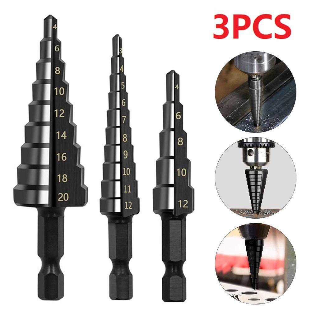 Bộ 3 Mũi Khoan Titan Màu Đen Chất Lượng Cao