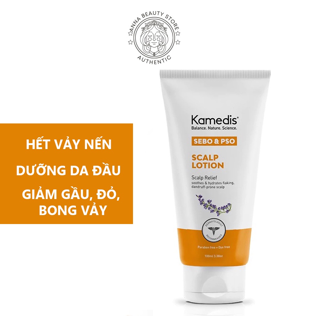 Lotion Kamedis SEBO & PSO Scalp 100ml - Dưỡng Da Đầu, Giảm Đỏ, Bong Vảy