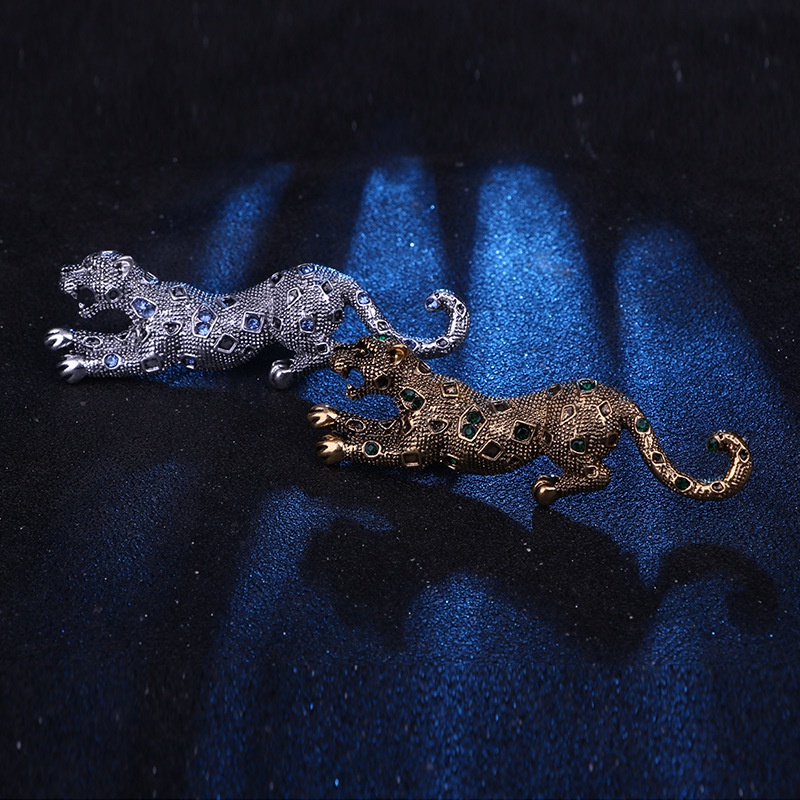 Trâm cài áo khoác EFAN họa tiết da báo ba chiều phong cách retro cho nam