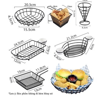 Giỏ đựng đồ chiên rán I Khay đựng đồ chiên Decor