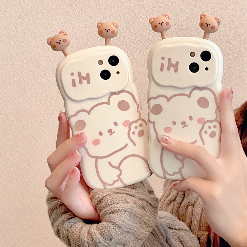 Ốp Điện Thoại Tpu In Hình Gấu Lắc Vòng Vui Nhộn Cho Iphone 14 13pro Max11 Pro Max Xs Max X 12 Pro Max