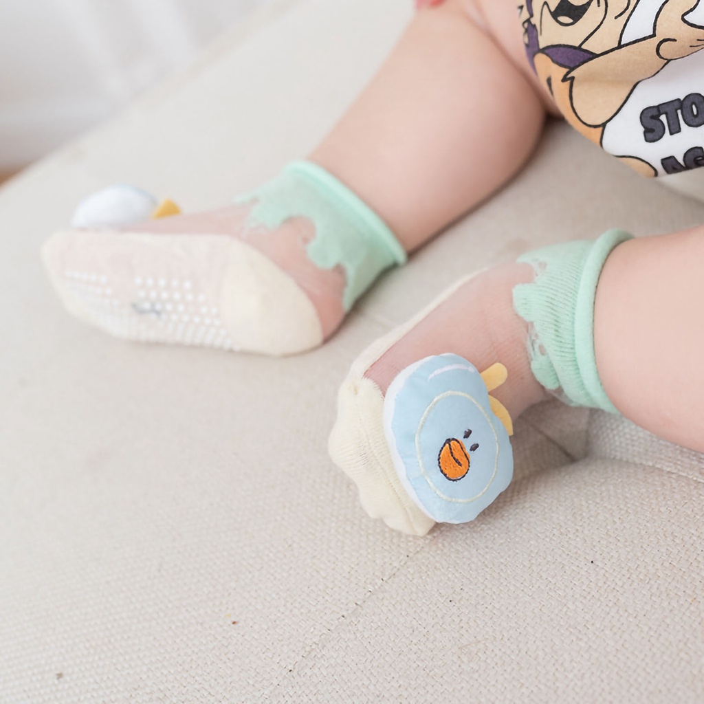 Babyfair Vớ Mắt Cá Chân Cho Bé Cotton Chống Trơn Trượt Hoạt Hình Siêu Mỏng Dễ Thương Sơ Sinh