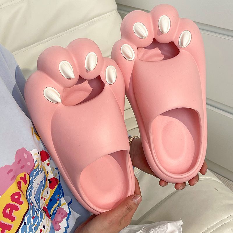 Oeteo Dép Đế Dày In Hình Bàn Chân Gấu Hoạt Hình Dành Cho Nam Nữ