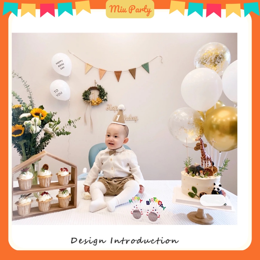 Mũ Sinh Nhật, Nón Nỉ Sinh Nhật Phong Cách Hàn Quốc Xinh Xắn, Happy Birthday, Trang Trí Sinh Nhật Miu Party