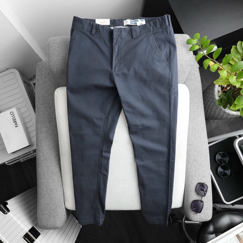 Quần dài kaki gap nam công sở from slim fit ống côn chất vải co dãn mềm mịn