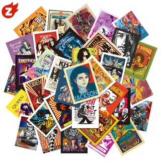 Graffiti Sticker ~50pcs/set Waterproof Luggage Notebook Stickers Hình Poster Nhạc Rock