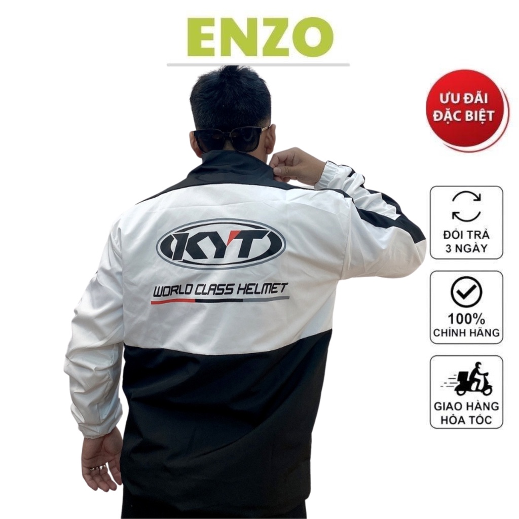 Áo khoác dù KYT nam nữ chất vải dù gió 2 lớp form rộng cổ đứng cao cấp _ENZO AD 67