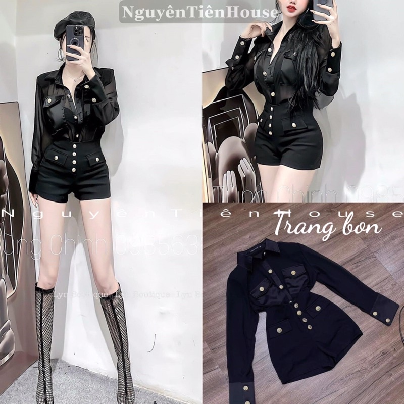 Set sơ mi cúc đồng 0223