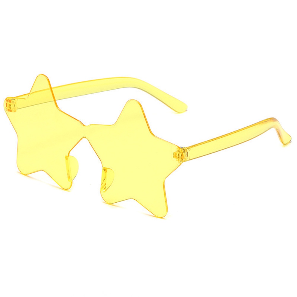 Kính Mát Không Gọng Hình Ngôi Sao Năm Cánh Bằng Nhựa Trong Suốt Thời Trang