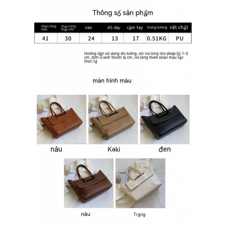 Túi Xách Nữ Kích Thước Lớn Phong Cách Hàn Quốc Thời Trang Thu Đông 2022 Mới