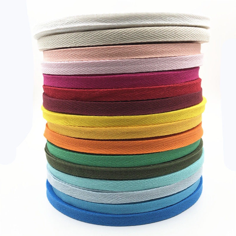 Cuộn Dây Cotton 10m 1cm Nhiều Màu Sắc Dùng Để Làm Đồ Handmade DIY