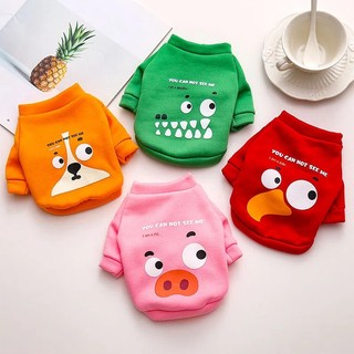 Áo thun in hình động vật hoạt hình dễ thương cho thú cưng