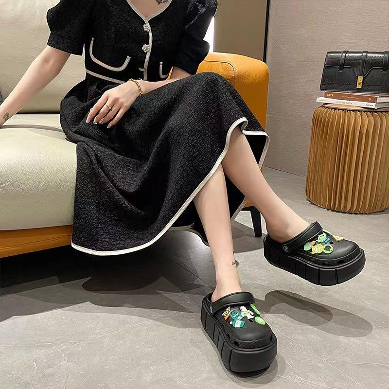 Dép Đế Dày Vừa Thiết Kế Đục Lỗ Dễ Thương DIY Cho Nữ