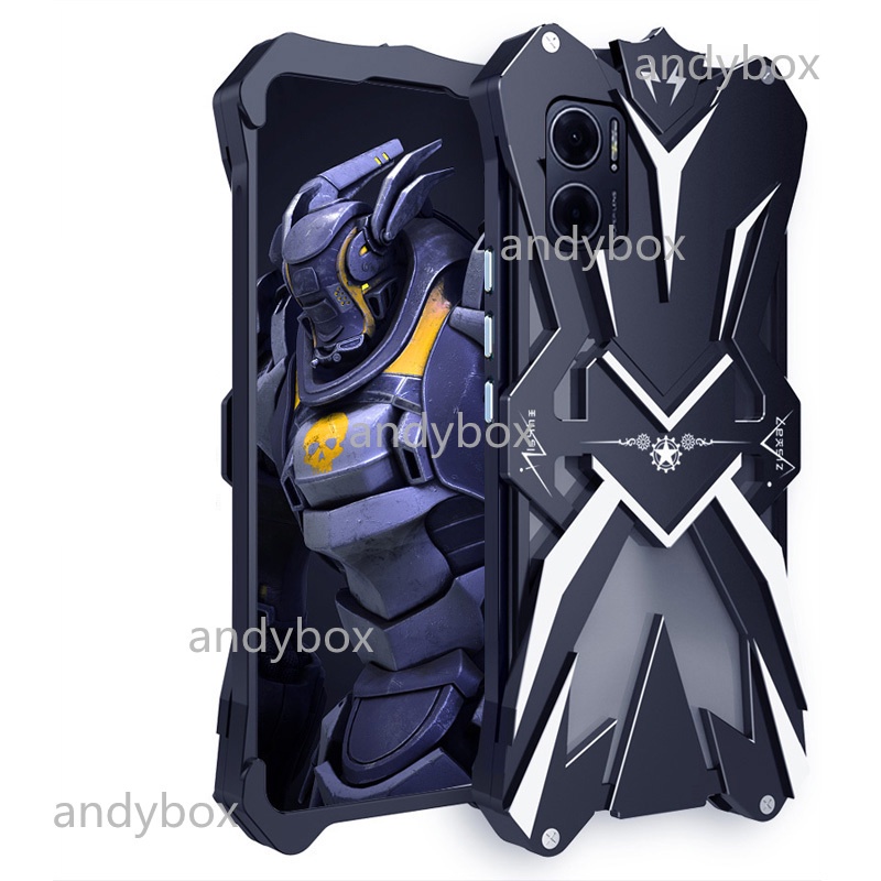 Ốp Điện Thoại Hợp Kim Nhôm Kiểu Áo Giáp Cho Xiaomi 13 12T Pro Case Mi Poco F4 F5 Pro GT Redmi K60E K60 K50 Pro