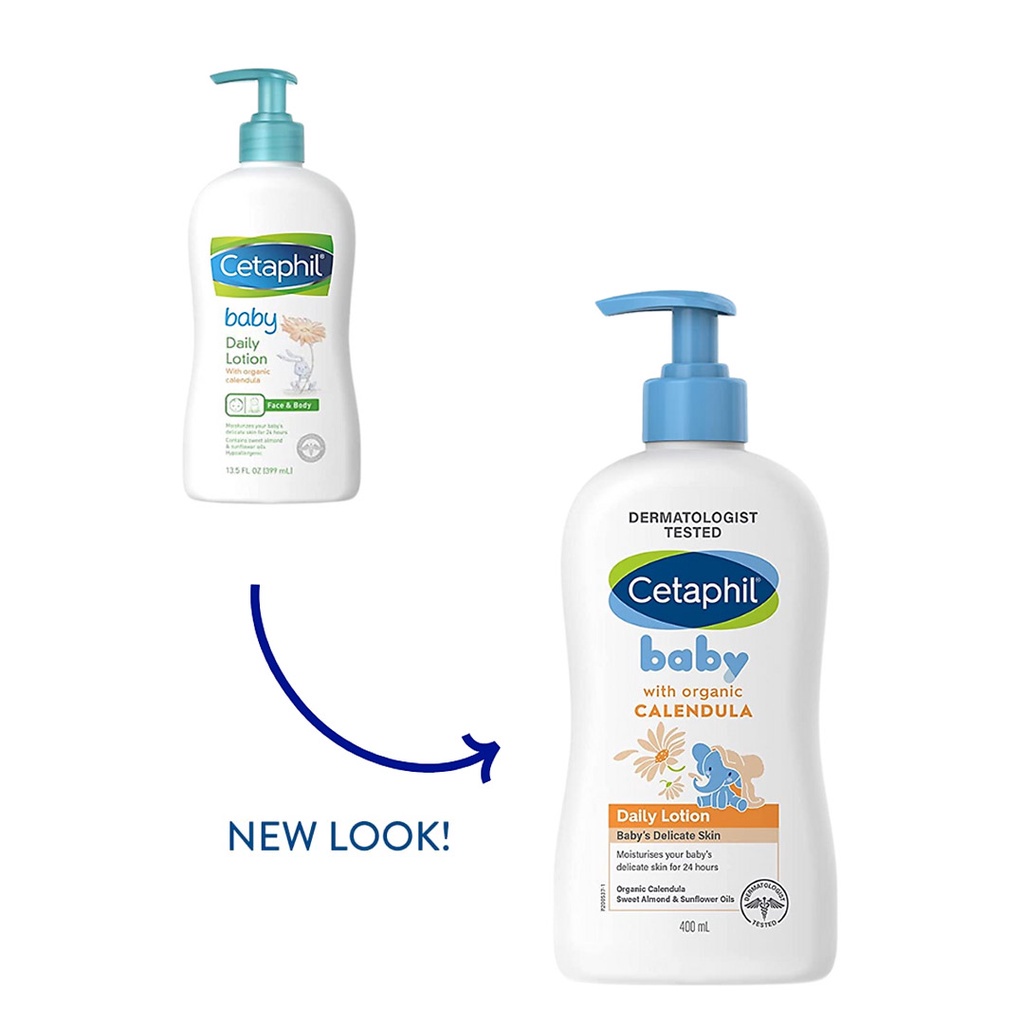 Cetaphil Baby Daily Lotion with Organic Calendula – Sữa dưỡng da Cetaphil cho bé 400mL