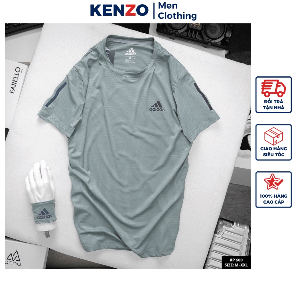 Áo thun nam thể thao mùa hè Adidas chất mát Hàng Hiệu Kenzo KN600 Áo thể thao nam cộc tay bền đẹp mặc nhà 2023