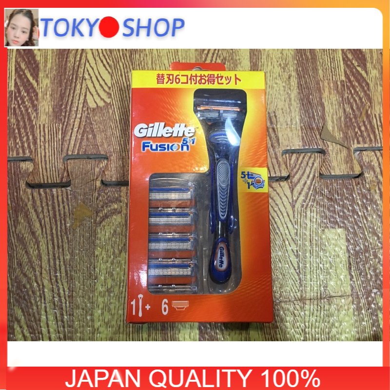 Dao cạo râu Gillette Fusion 5+1 (1 cán + 6 lưỡi cạo)