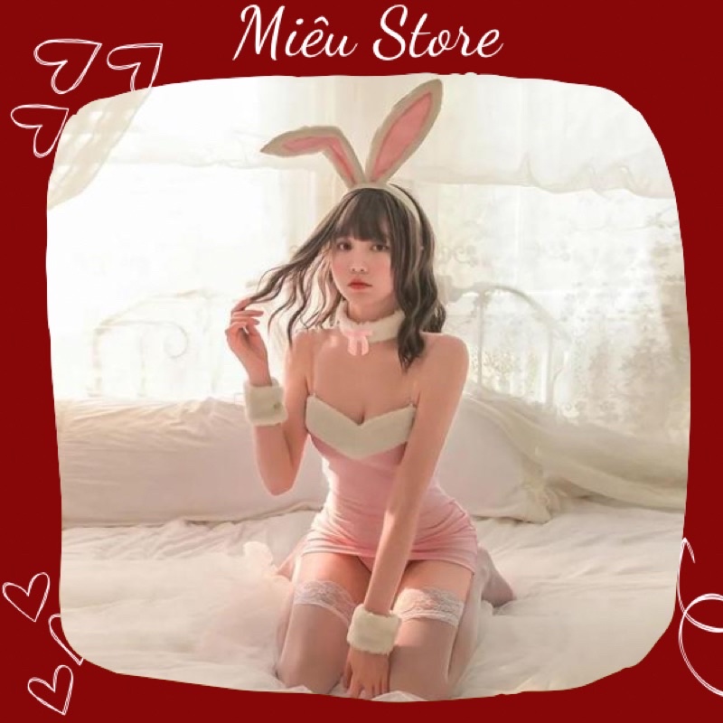 Bộ Cosplay Nàng Thỏ Dễ Thương - Viền Lông Xinh Xắn Đáng Yêu - Nhiều Phụ Kiện Đi Kèm A6