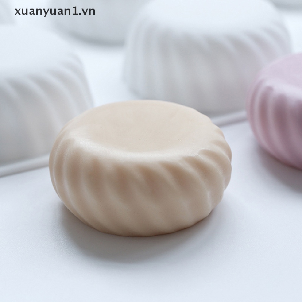 Khuôn Làm Bánh Xà Phòng 6 Ngăn Hình Bánh Răng Tròn Bằng Silicon Cấp Thực Phẩm DIY