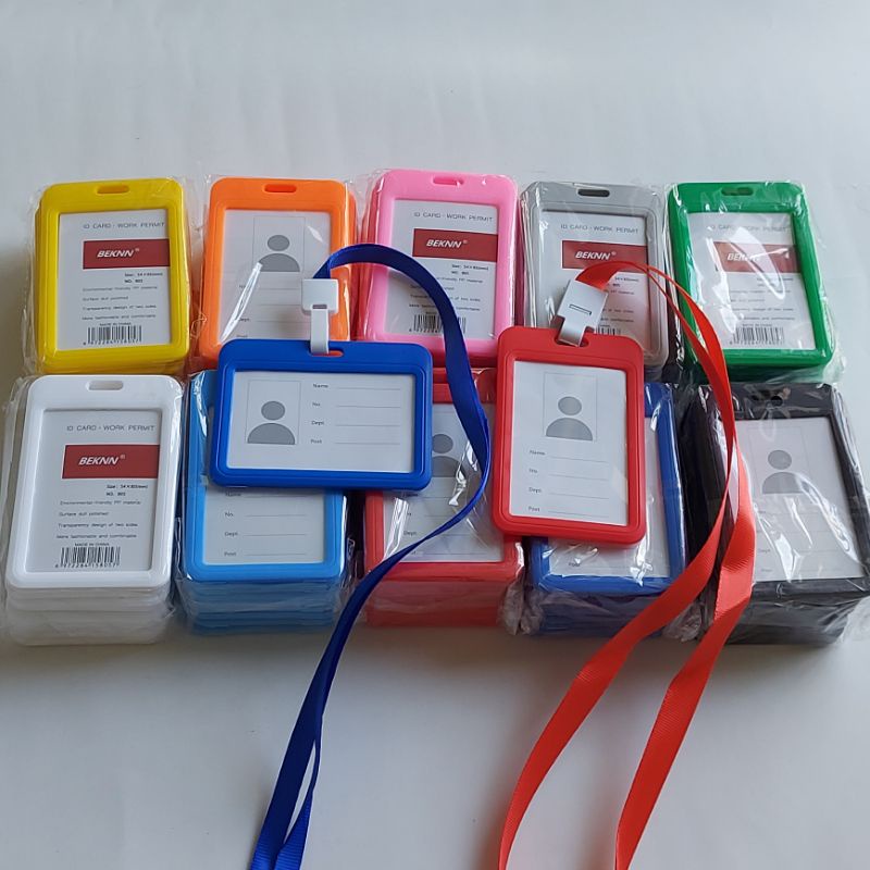 Thẻ đeo sinh viên, bao thẻ, dây đeo thẻ nhân viên kiểu dáng sang trọng nhiều màu sắc dây rộng 1,5 cm, thẻ đứng 7 x 11cm