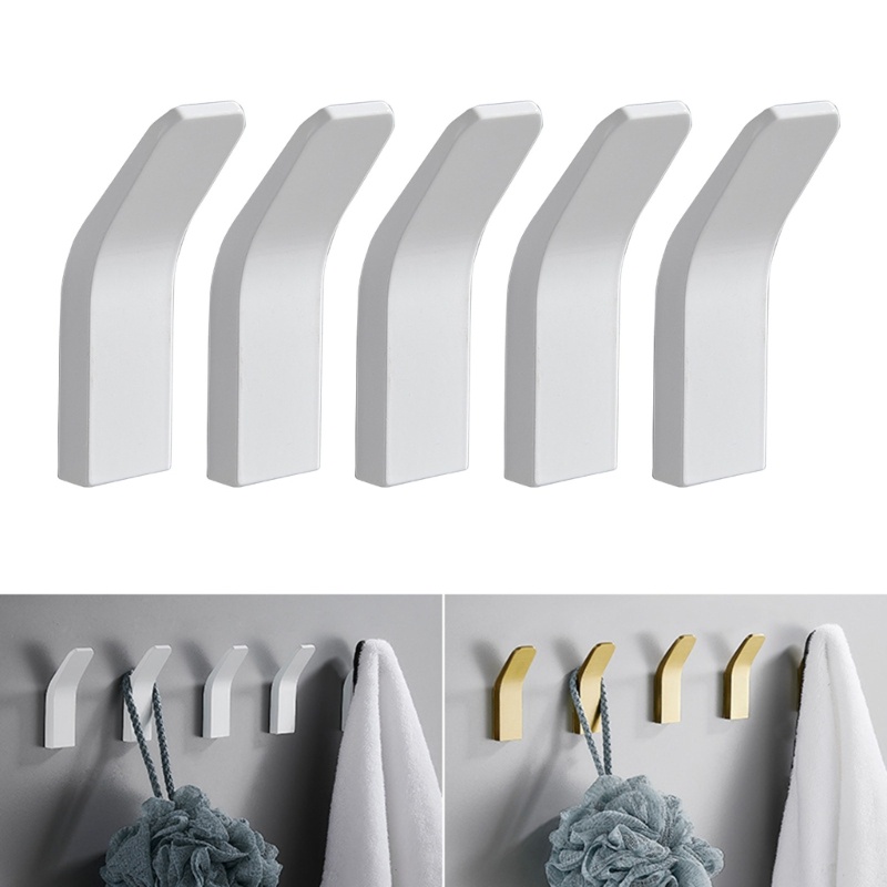 Set 5 Móc Treo Khăn Tắm Gắn Tường Bằng Nhôm Tiết Kiệm Không Gian