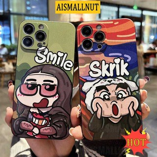 Ốp Điện Thoại Viền Vuông In Hình Mona Lisa Shin Chống Bụi Bẩn / Sốc Cho IPhone 14 13 12 11 Pro Max 6S 7 8 Plus X XS XR XSMAX