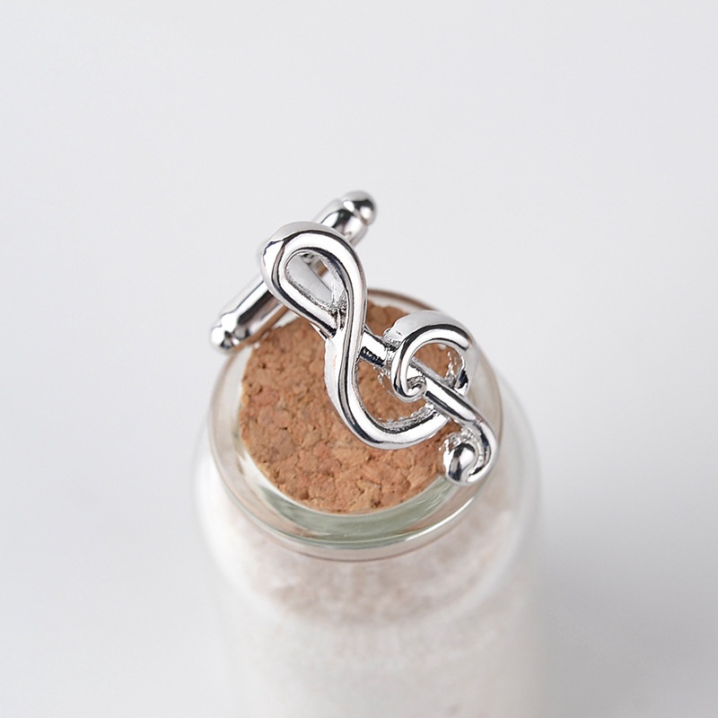 Khuy măng sét EFAN mặt hình nốt nhạc đơn giản