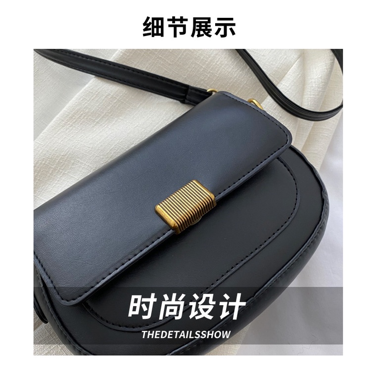 Túi Đeo JASMIN NOIR Chéo Vai Bằng Da PU Có Khóa Dành Cho Nữ