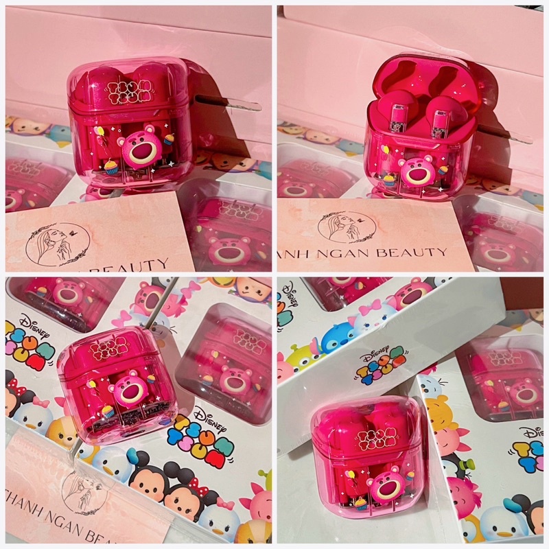 Tai Nghe Bluetooth Tsum Lotso Hồng DB1 x Disney Chính Hãng