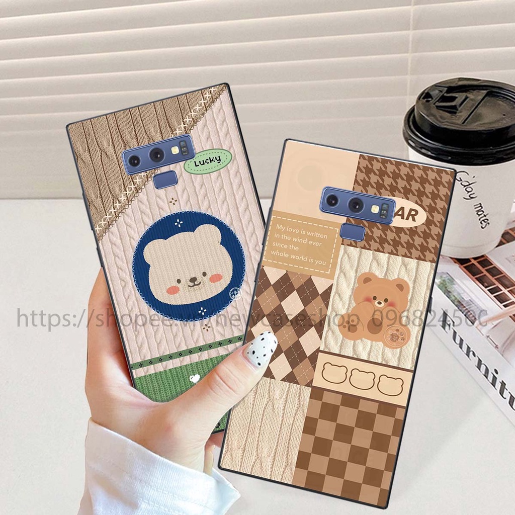 Ốp lưng Samsung Note 8 / 8 Plus / Note 9 in hình họa tiết len Bear Cute