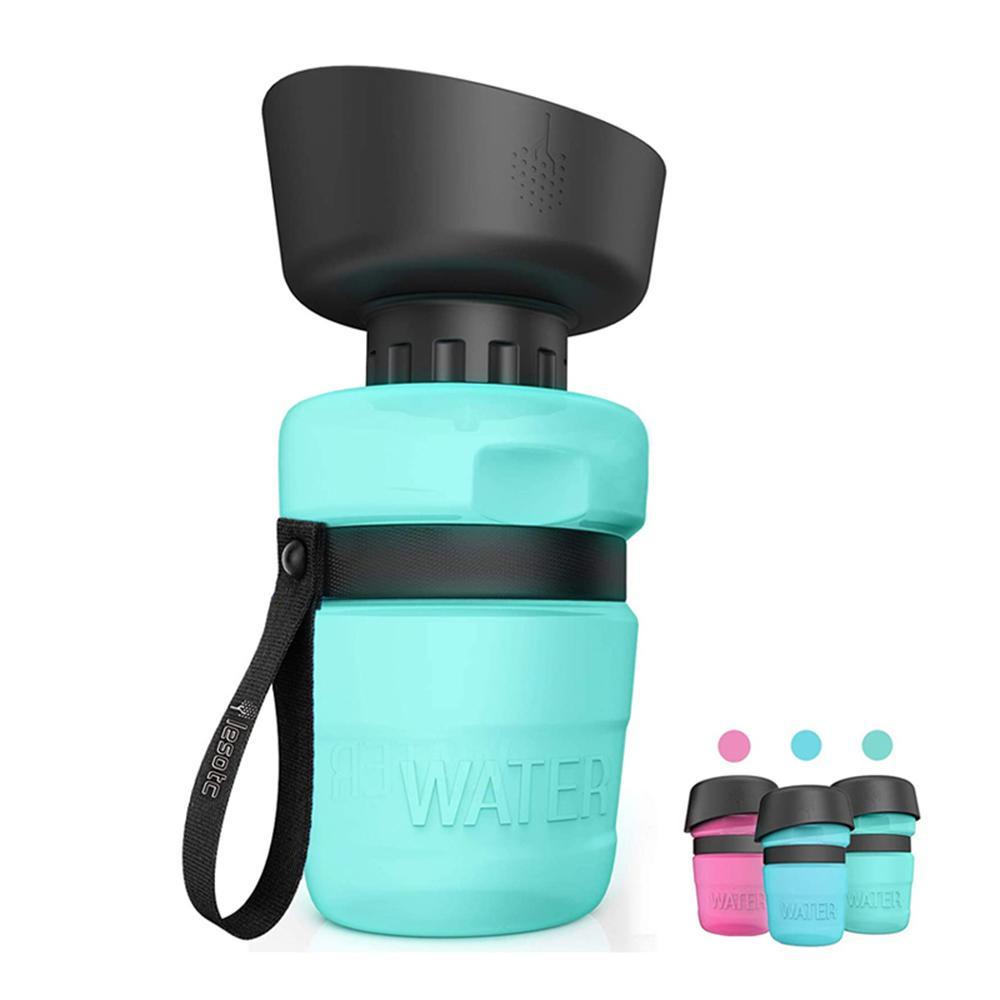 Bình Uống Nước Cho Chó Dung Tích Lớn 520ml Bằng Silicone Chống Rò Rỉ Có Thể Gấp Gọn