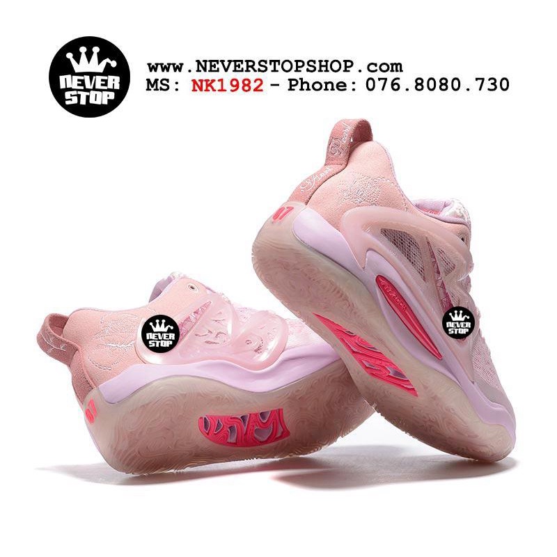 Giày bóng rổ KD 15 AUNT PEARL cổ thấp bản đẹp chuyên chơi outdoor, bộ đế zoom hỗ trợ bật cao [TẶNG VỚ] NeverStopShop.com