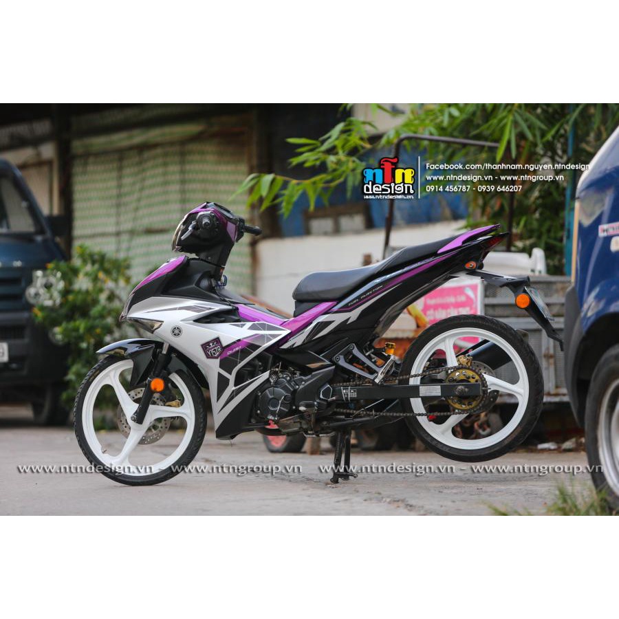 Tem rời Y15ZR tím cho Exciter 150 bạc đen - màu mới siêu hot 2023