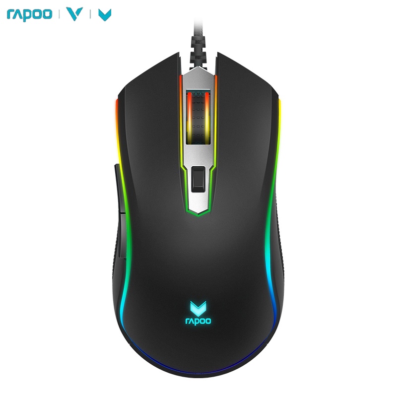 【6 tháng hư hỏng có thể thay mới】Chuột Máy Tính Có Dây Rapoo V25S RGB 8 Nút Lập Trình Điều Chỉnh Tốc Độ 7 Chế Độ