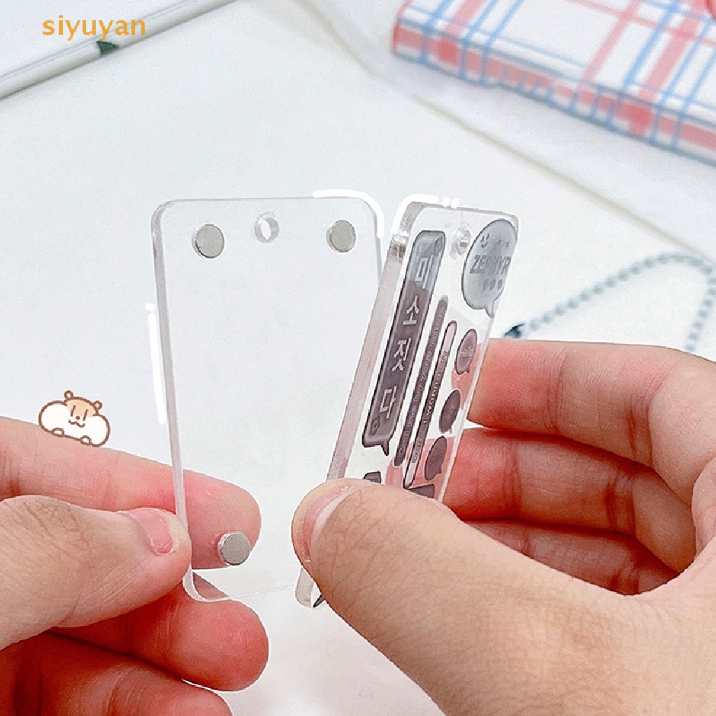 Khung Đựng Ảnh Bằng Acrylic 2022 DIY Gắn Móc Khóa / Thẻ Hình Gấu / Ngôi Sao Kiểu Hàn Quốc
