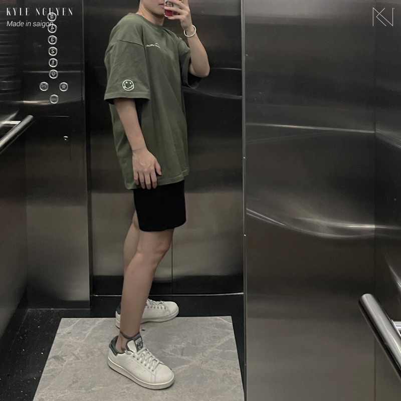 ÁO THUN COTTON OVERSIZE_ XANH RÊU & KEM _ DREAMER TEE’s KN