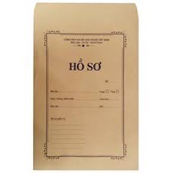 Xấp 100 tờ bìa hờ sơ xin việc màu trắng/cam