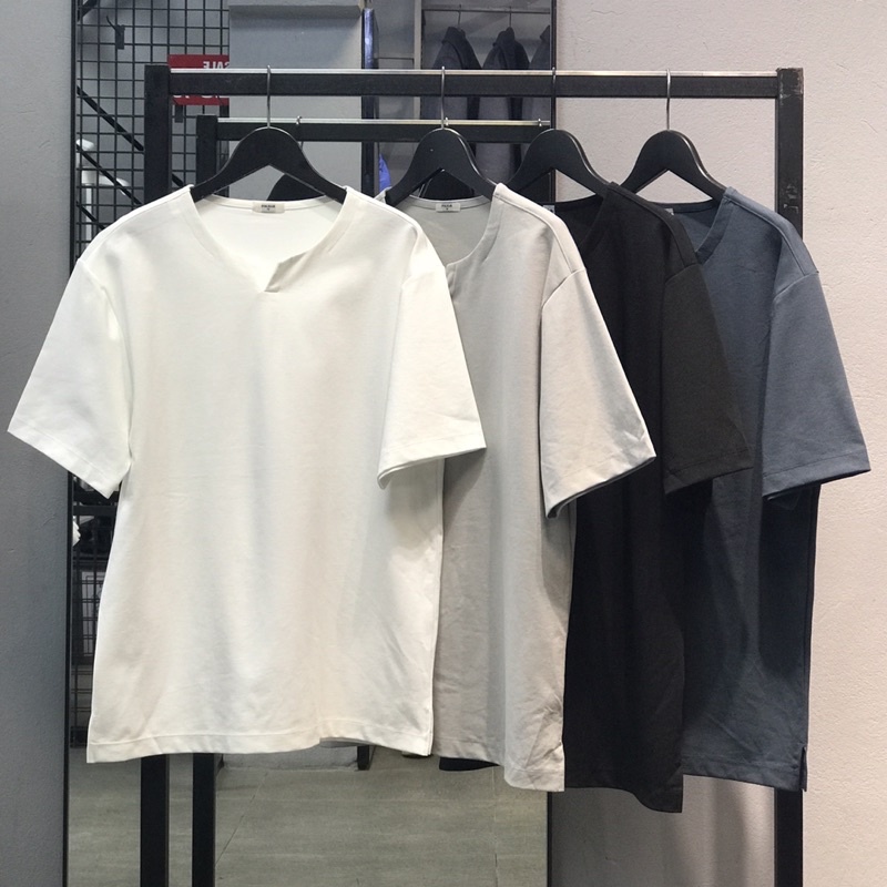 Áo phông , áo thun cổ V nam POLHAM APNT01 cotton thoáng mát