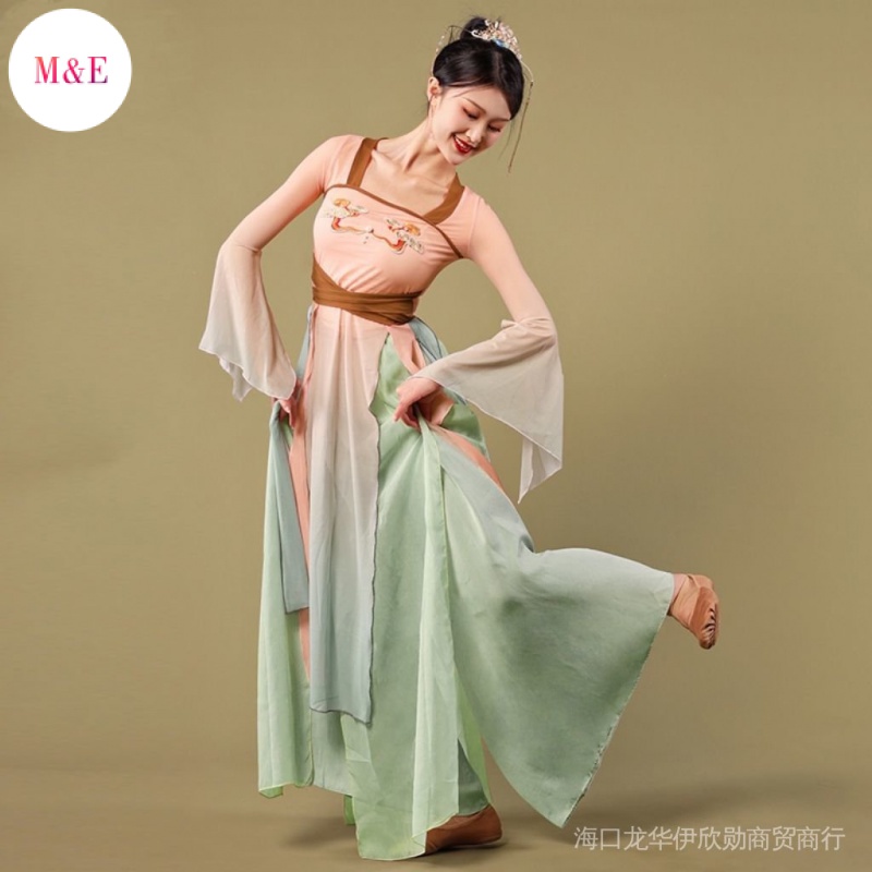 Cửa Hàng Bán Chạy Bộ Trang Phục Váy Sườn Xám Múa Ballet Kiểu Cổ Điển Tinh Tế Chống Chói Phối Dây Buộc Mặc Biểu Diễn Múa Ba Lê/ Biểu Diễn Múa Bụng Chống Chói Cho Nữ