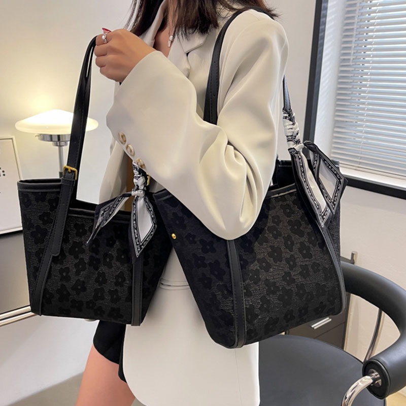 Mischa Túi tote Đeo Vai Bằng Da PU In Họa Tiết Đơn Giản Sức Chứa Lớn Thời Trang Dễ Phối Đồ Cho Nữ