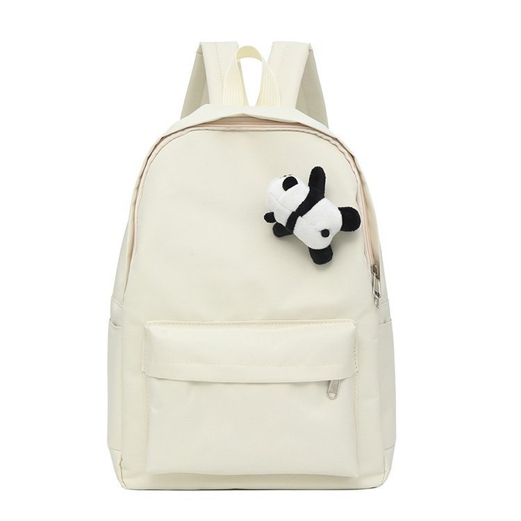 Ba Lô Đi Học Sức Chứa Lớn Màu Trơn Dễ Thương Cho Nữ