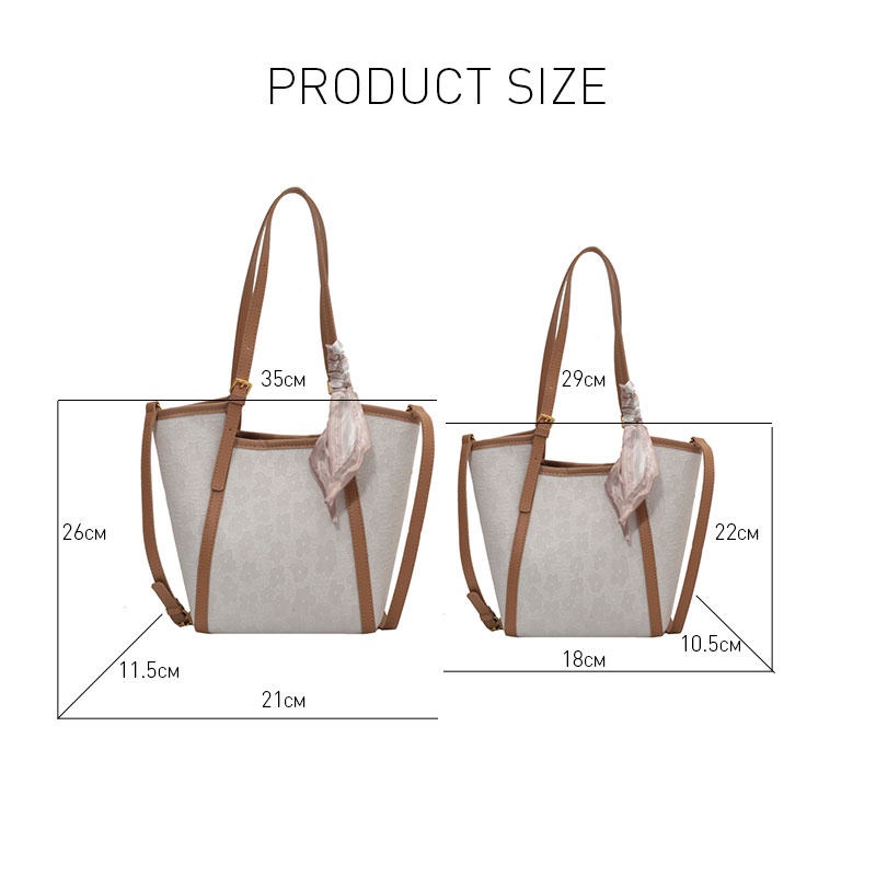 Mischa Túi tote Đeo Vai Bằng Da PU In Họa Tiết Đơn Giản Sức Chứa Lớn Thời Trang Dễ Phối Đồ Cho Nữ