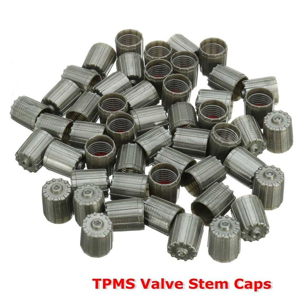 Bộ 10 Nắp Van Lốp Xe Hơi Bằng Nhựa ABS Màu Đen Chống Bụi