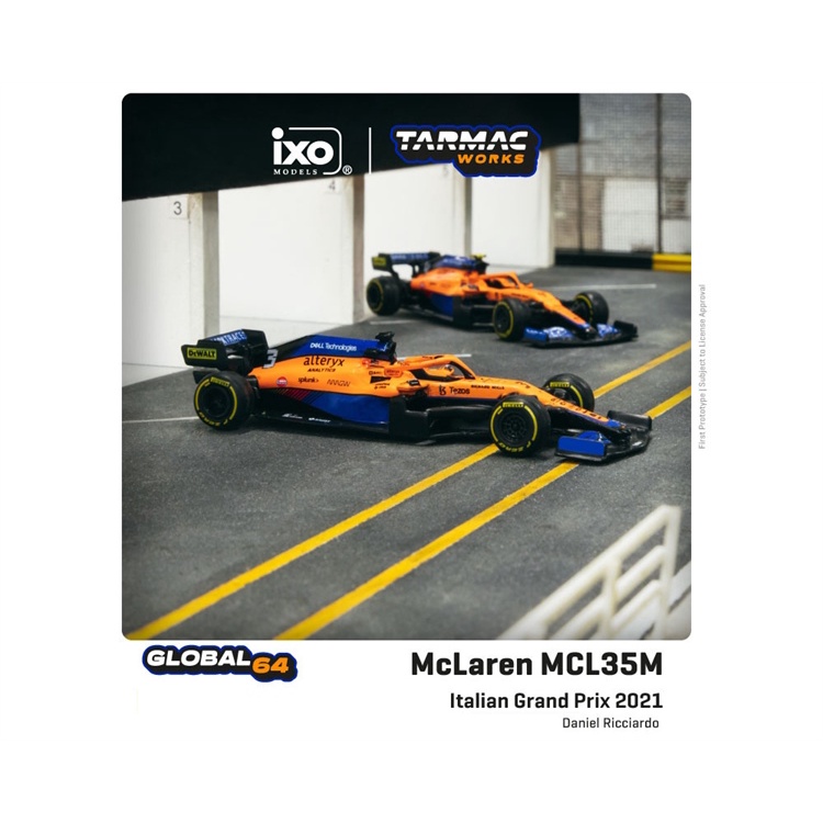 Tarmac Works McLaren MCL35M Italian Grand Prix 2021 -Xe mô hình tỷ lệ 1:64 Tarmac Works