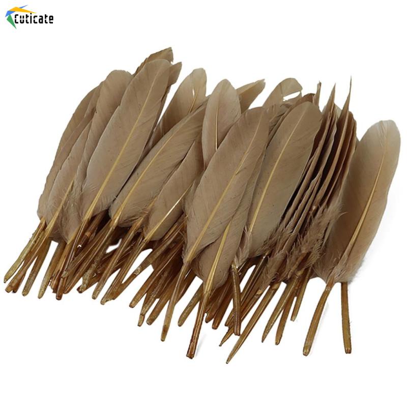 50 Cái / lốc Lông Ngỗng Tự Nhiên 10-15cm Cho Hàng Thủ Công Mũ Trang Trí Cà Phê
