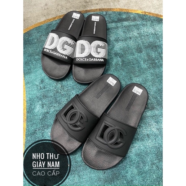 Dép lê DG đế chữ nổi đẳng cấp - Dép lê nam quai da cai susiêu nét
