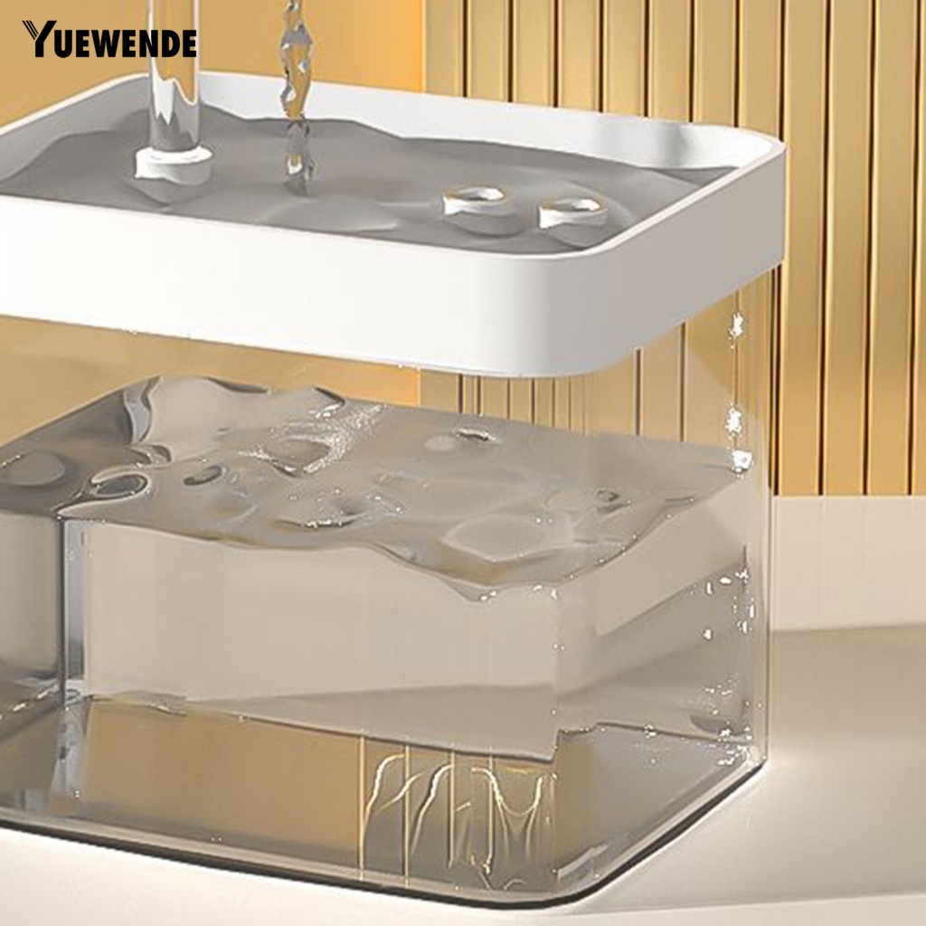 [Yue.z] Đài Phun Uống Nước Bán Trong Suốt Dạng Đứng Thông Minh Cho Thú Cưng