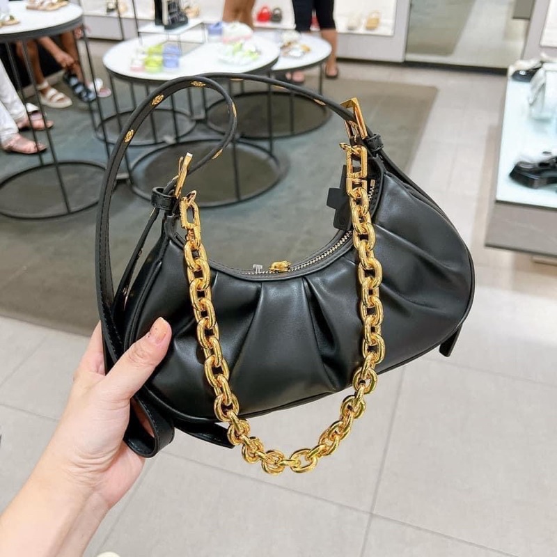 Túi đeo vai xếp nếp đôi -