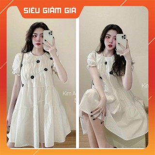 Váy bầu,đầm bầu thời trang thiết kế chất lụa hàn freesize từ 45 đến 70kg