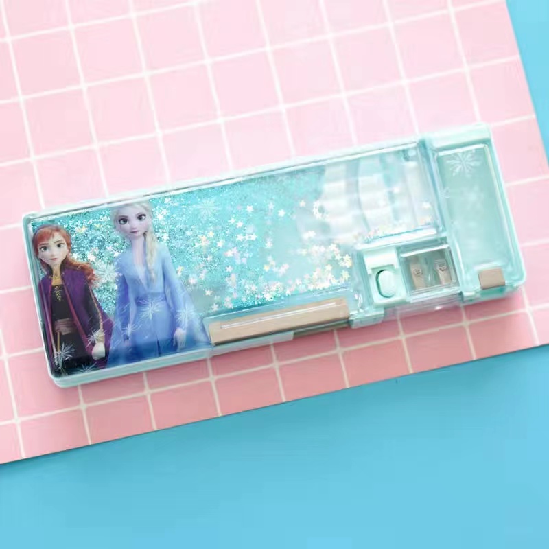 Hộp Đựng Bút Bằng Nhựa Hai Lớp Họa Tiết Hello Kitty Dễ Thương